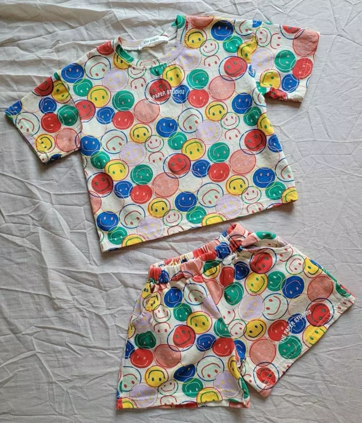 Paper Studios - Korean Children Fashion - #minifashionista - Smile Top Bottom Set