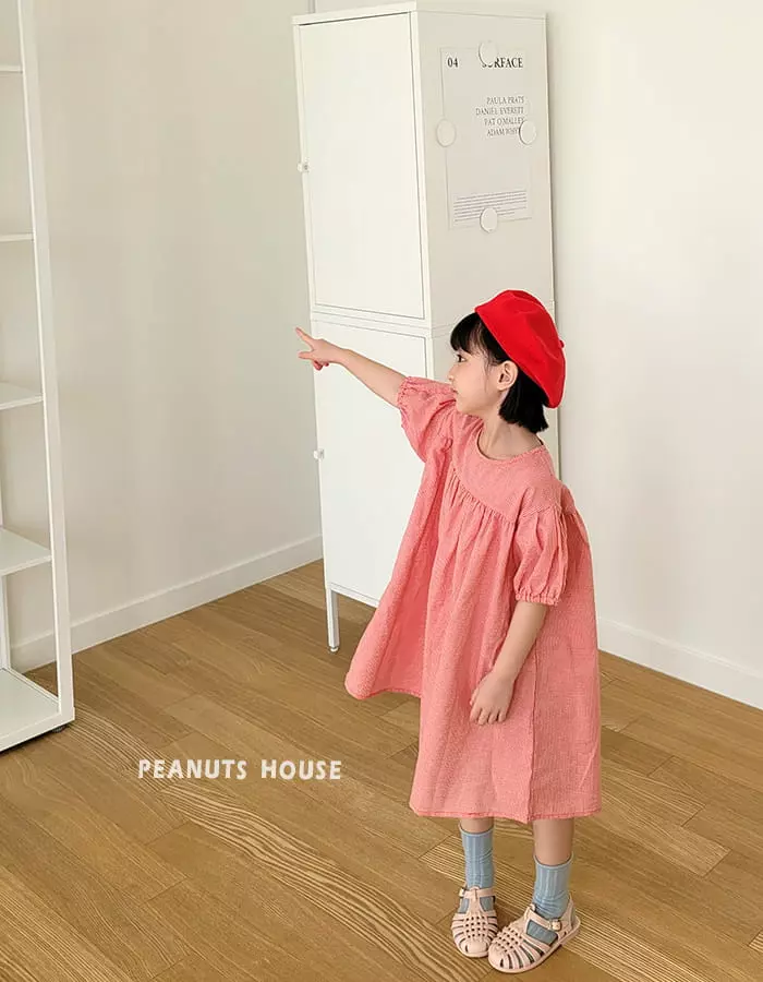 Peanuts - Korean Children Fashion - #Kfashion4kids - Check One-piece - 6