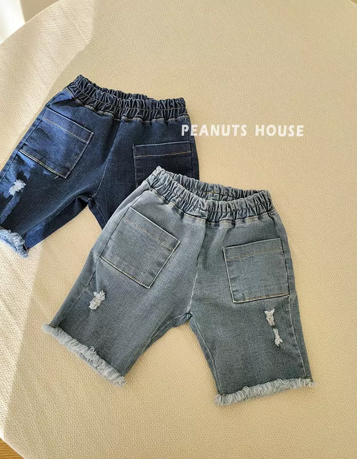 Peanuts - Korean Children Fashion - #Kfashion4kids - 5 Denim Shorts