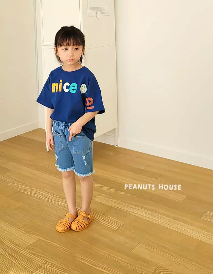 Peanuts - Korean Children Fashion - #designkidswear - 5 Denim Shorts - 9