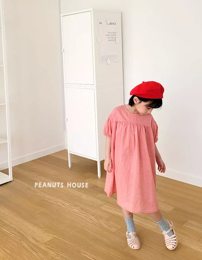 Peanuts - Korean Children Fashion - #kidsshorts - Check One-piece - 3