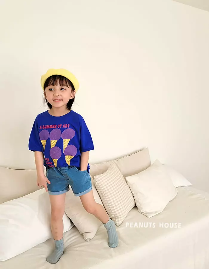 Peanuts - Korean Children Fashion - #minifashionista - Denim Shorts - 5