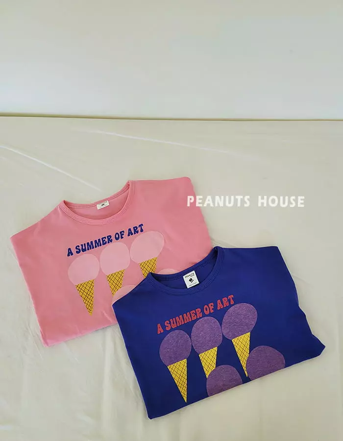 Peanuts - Korean Children Fashion - #prettylittlegirls - Ice Cream Tee