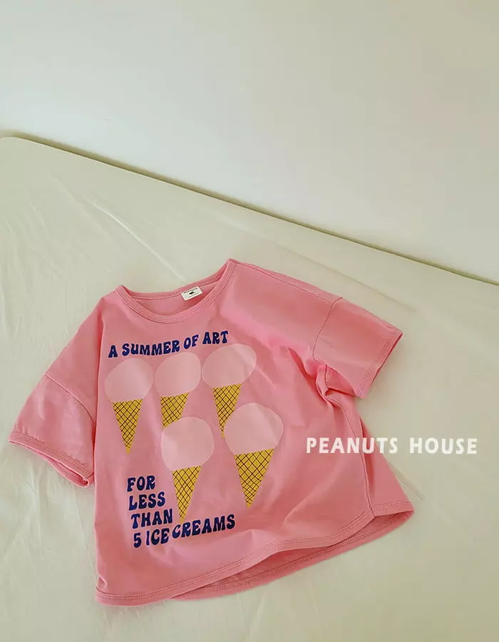 Peanuts - Korean Children Fashion - #toddlerclothing - Ice Cream Tee - 4