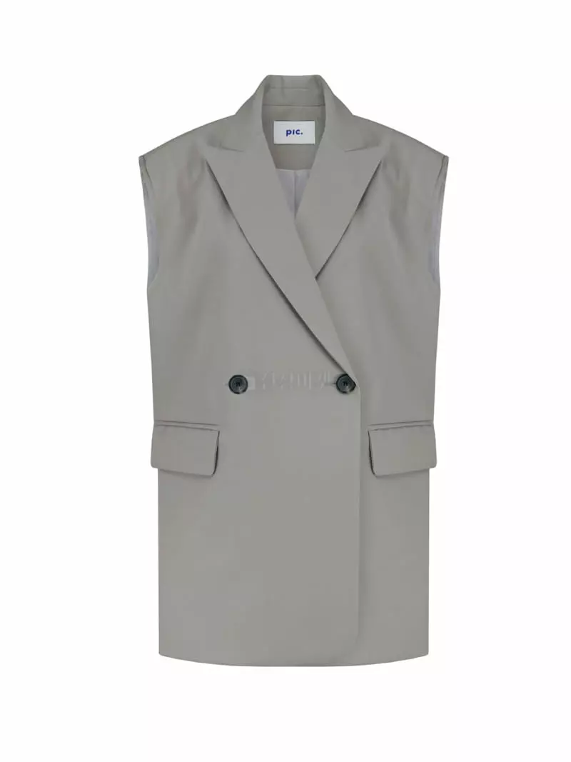 Pic - Korean Women Fashion - #momslook - Cutting Vest Long Jacket - 2