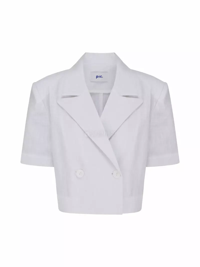 Pic - Korean Women Fashion - #momslook - Linen Crop JAcket