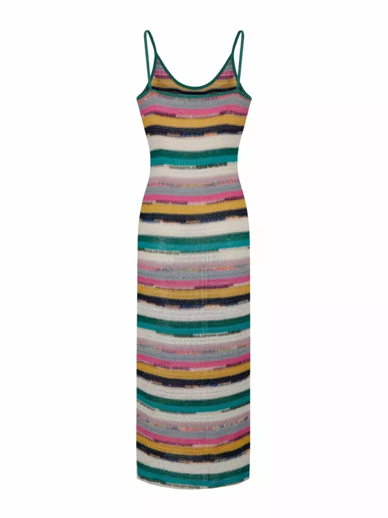 Pic - Korean Women Fashion - #pursuepretty - Stripes Knit One-piece - 3