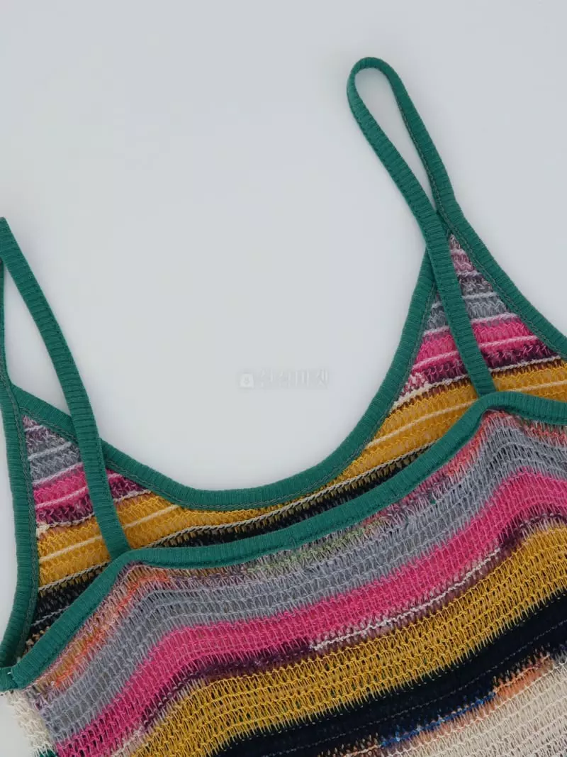 Pic - Korean Women Fashion - #romanticstyle - Stripes Knit One-piece - 5