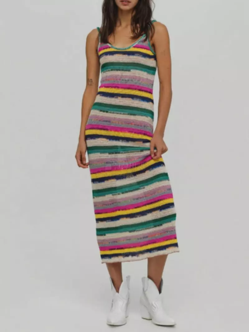 Pic - Korean Women Fashion - #shopsmall - Stripes Knit One-piece - 6