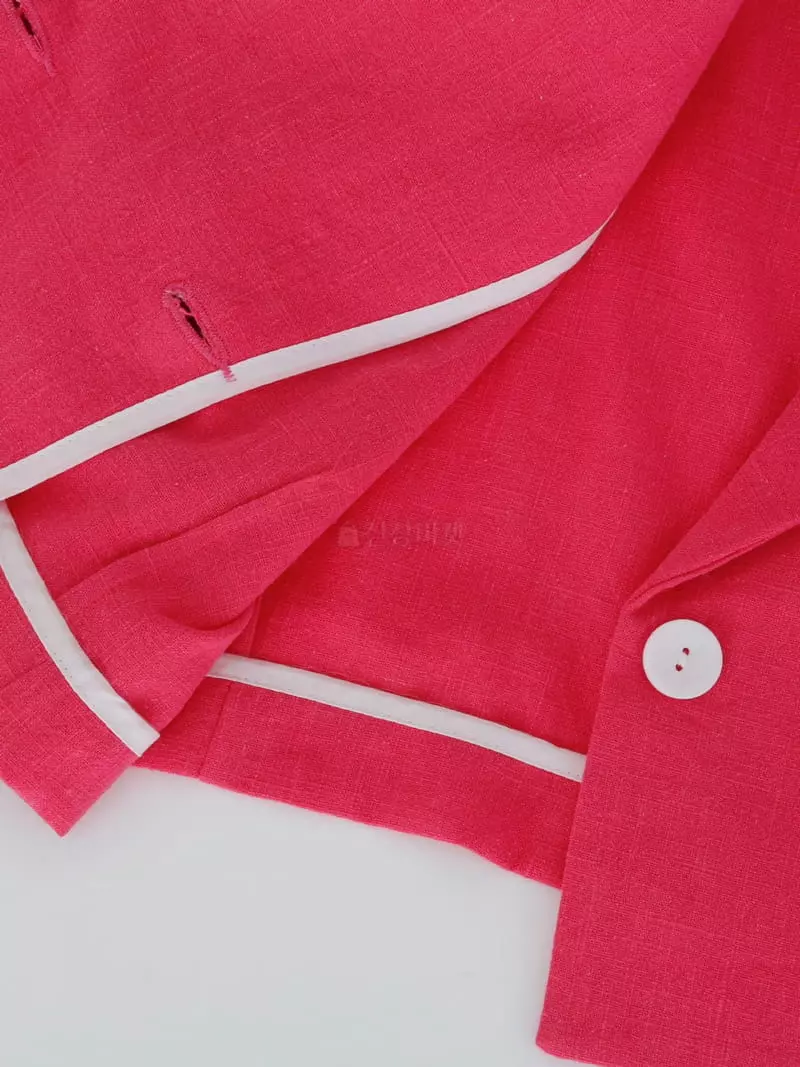 Pic - Korean Women Fashion - #vintageinspired - Linen Crop JAcket - 5