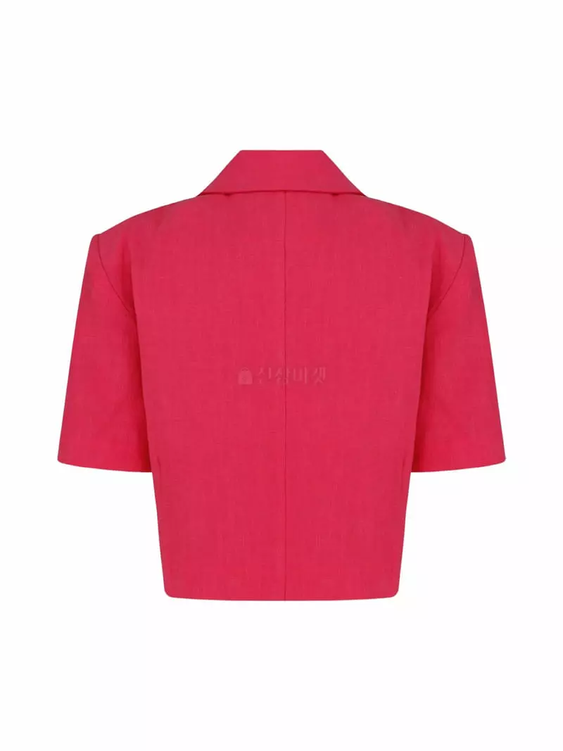 Pic - Korean Women Fashion - #momslook - Linen Crop JAcket - 4