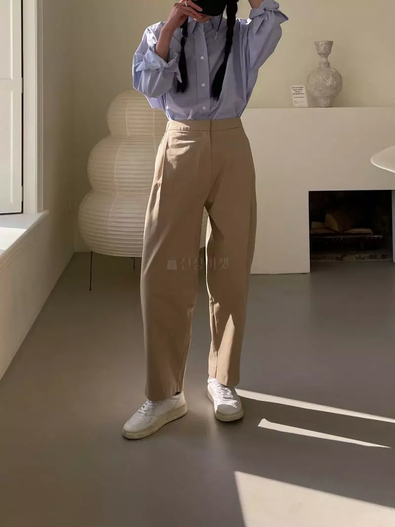 Plat - Korean Women Fashion - #womensfashion - Chino Pants - 4