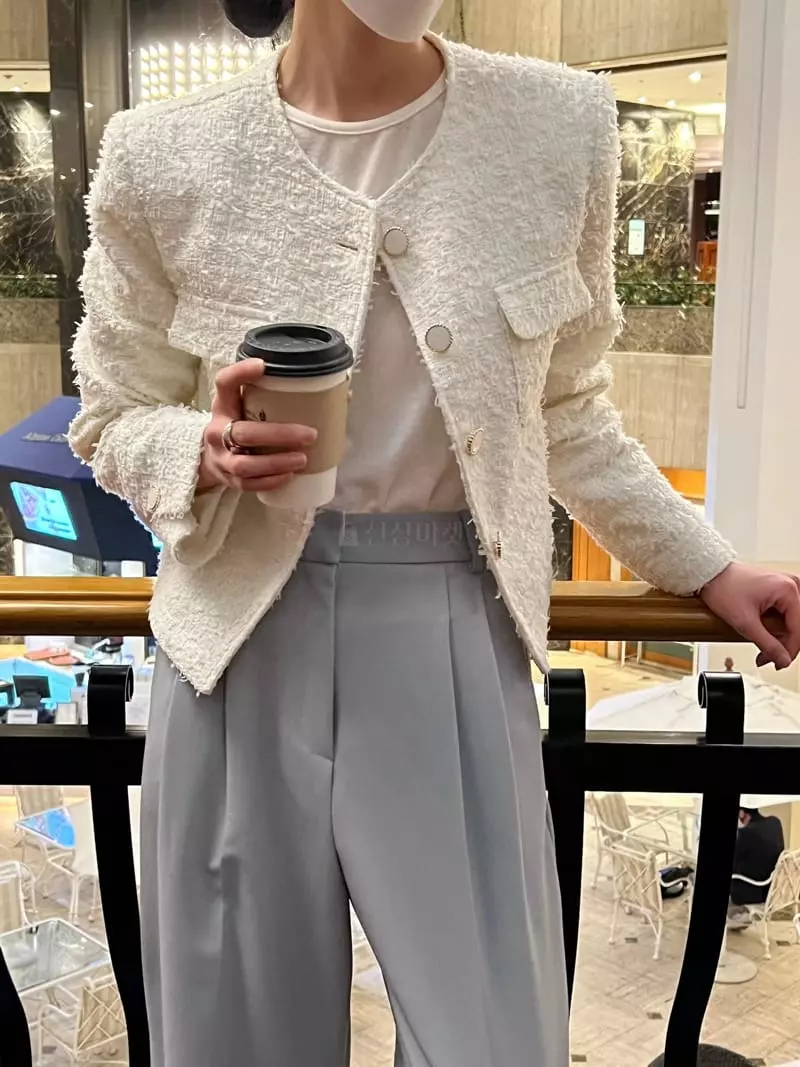 Plat - Korean Women Fashion - #momslook - Mully Twid Jacket - 3