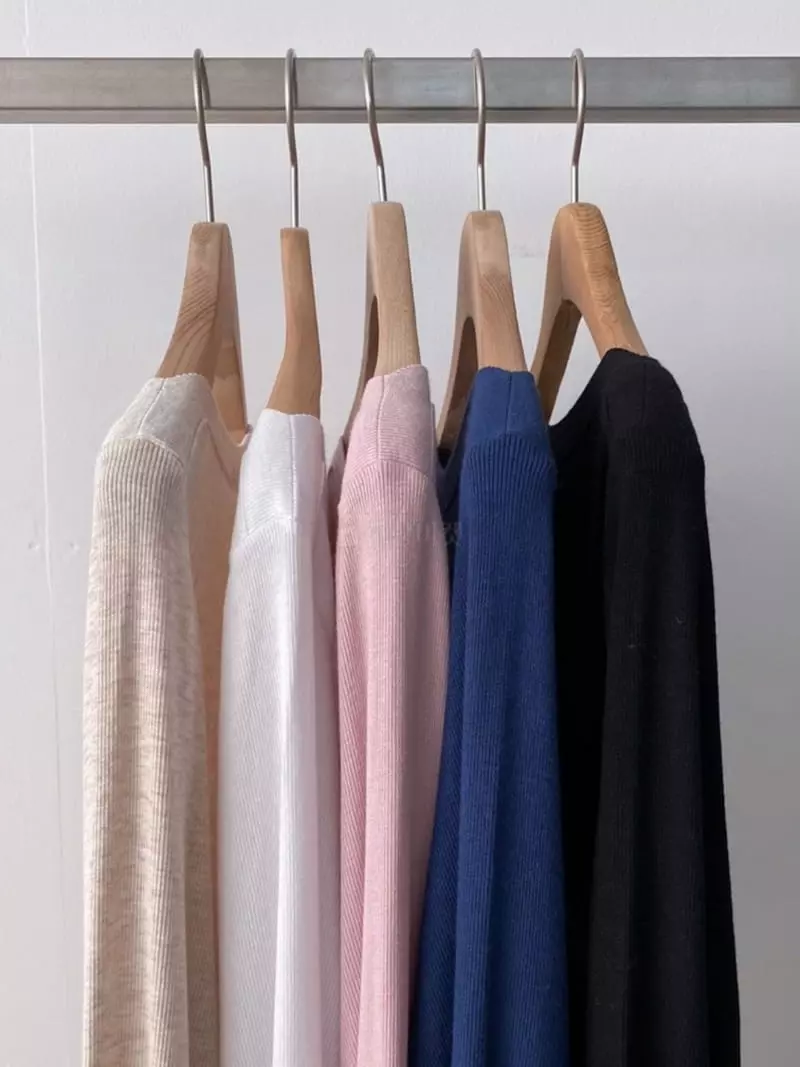 Plat - Korean Women Fashion - #pursuepretty - Rib Tee - 5