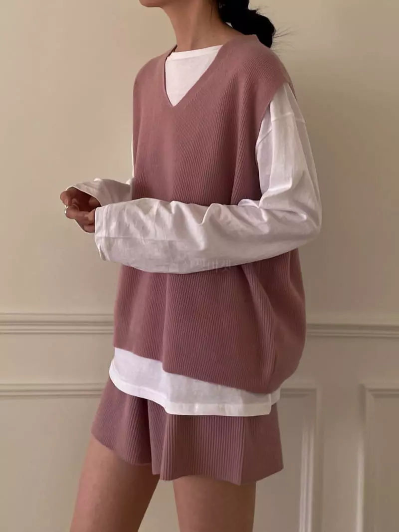 Plat - Korean Women Fashion - #momslook - Cashmere Vest - 4
