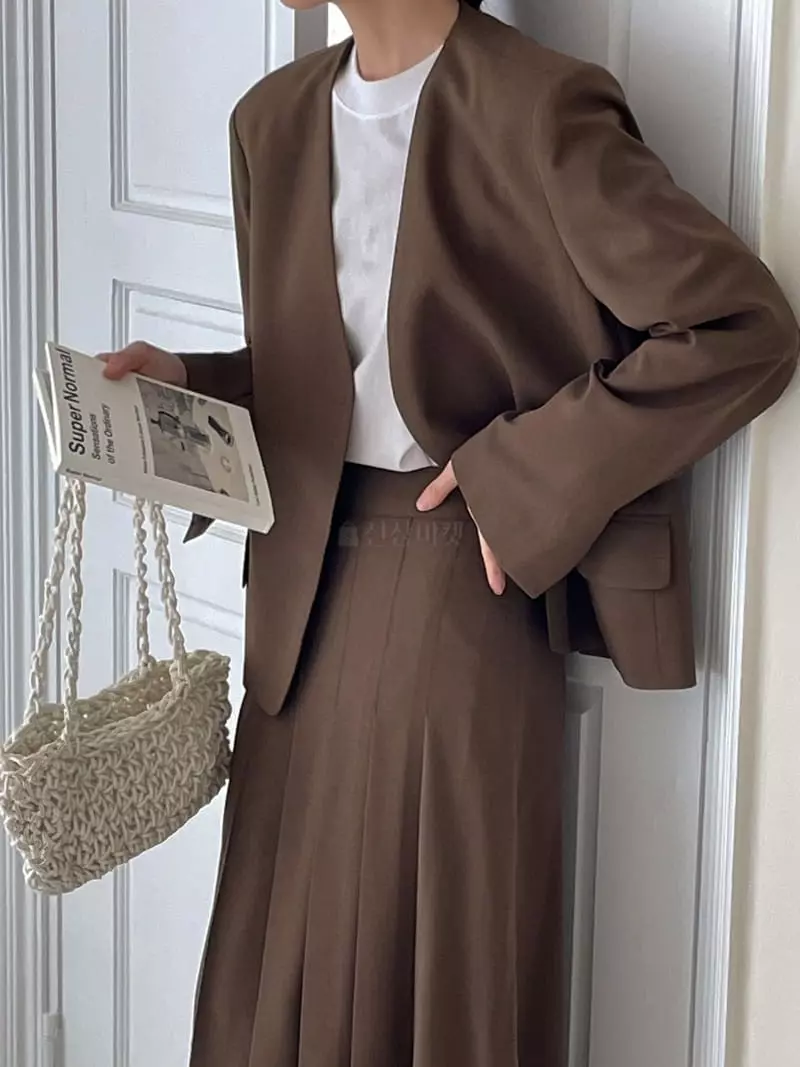 Plat - Korean Women Fashion - #momslook - Layna Collar Jacket - 4