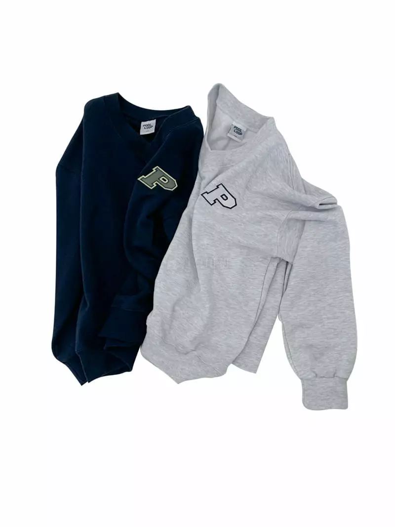 Pool Loop - Korean Women Fashion - #womensfashion - P Embroidery Sweatshirt - 4