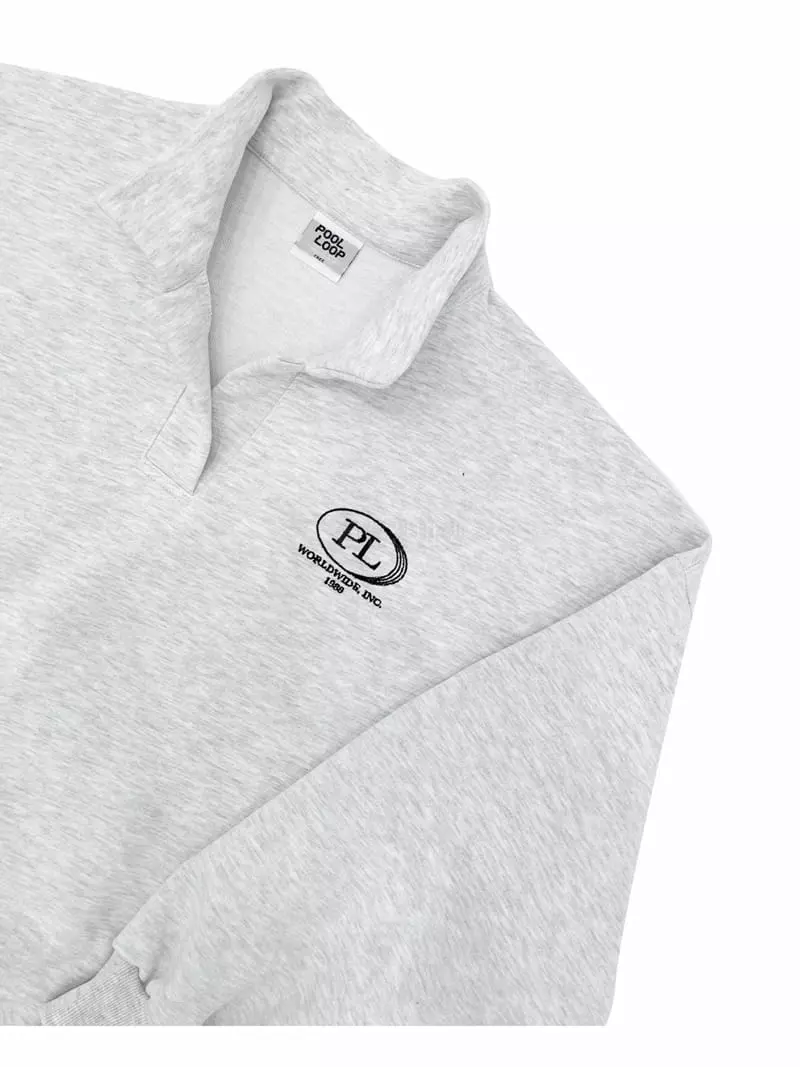 Pool Loop - Korean Women Fashion - #womensfashion - PL Embroidery Collar Sweatshirt - 3