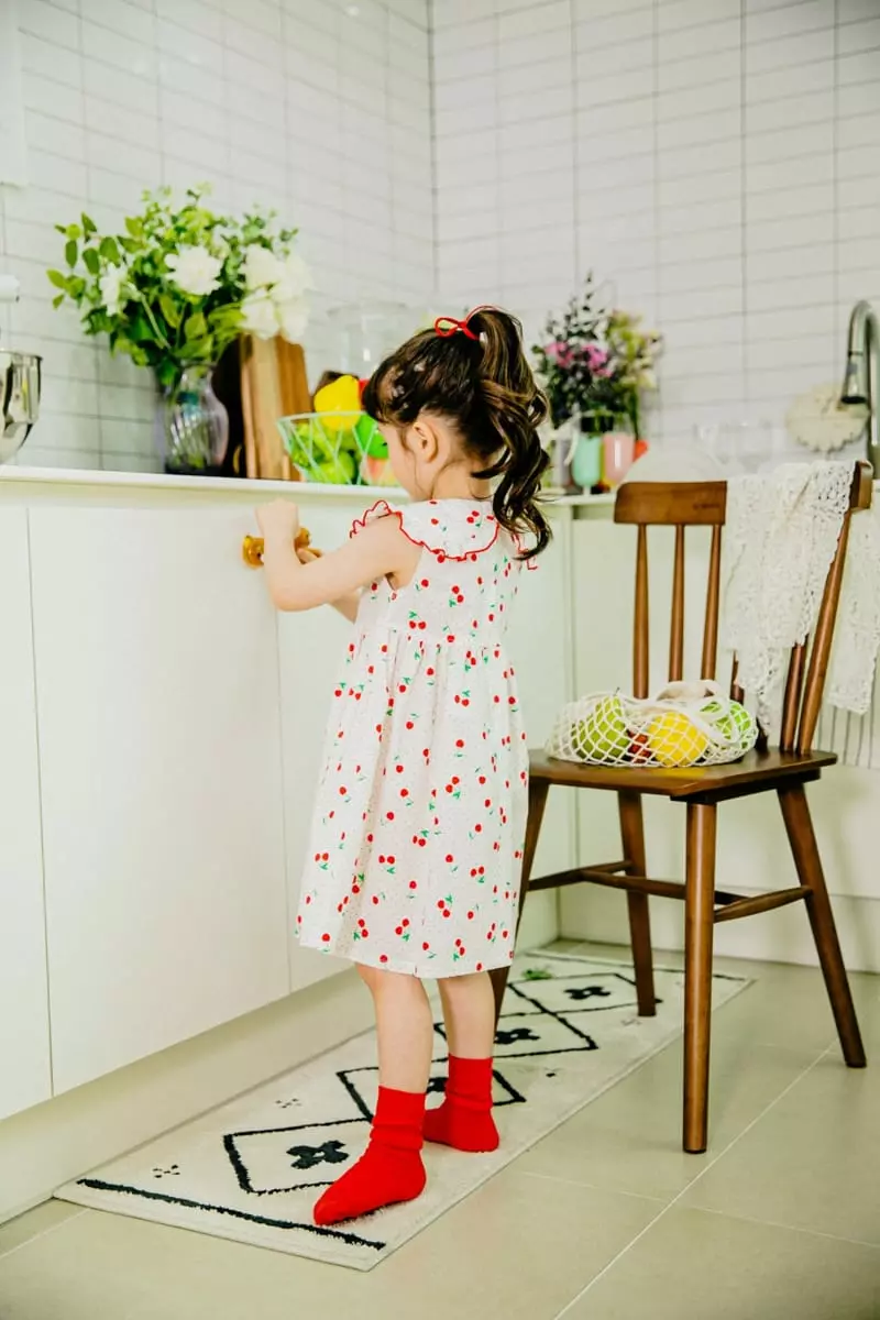 Pudding - Korean Children Fashion - #Kfashion4kids - Cherry One-piece - 5
