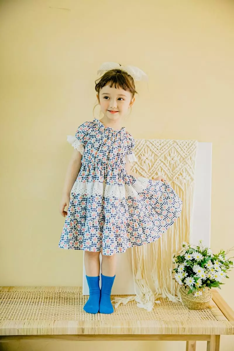 Pudding - Korean Children Fashion - #childrensboutique - Flower One-piece