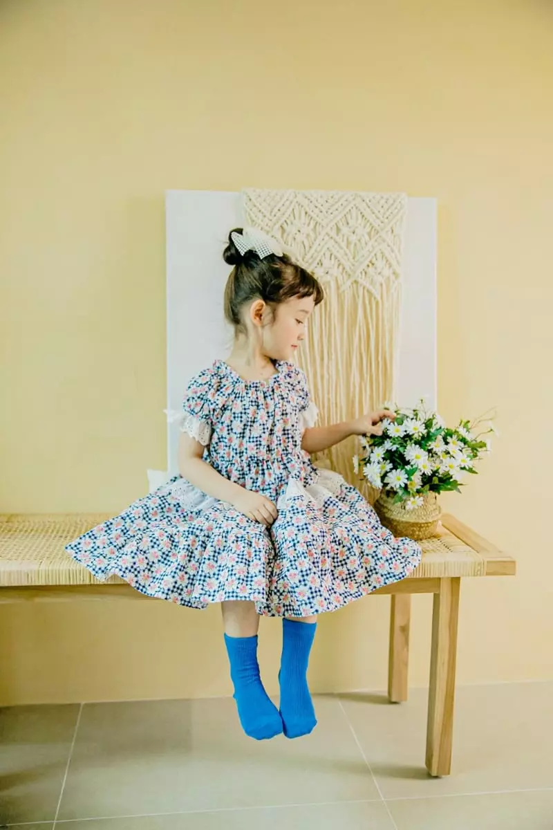 Pudding - Korean Children Fashion - #discoveringself - Flower One-piece - 3