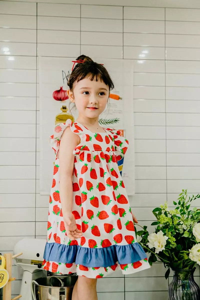 Pudding - Korean Children Fashion - #discoveringself - Strawberry One-piece - 6