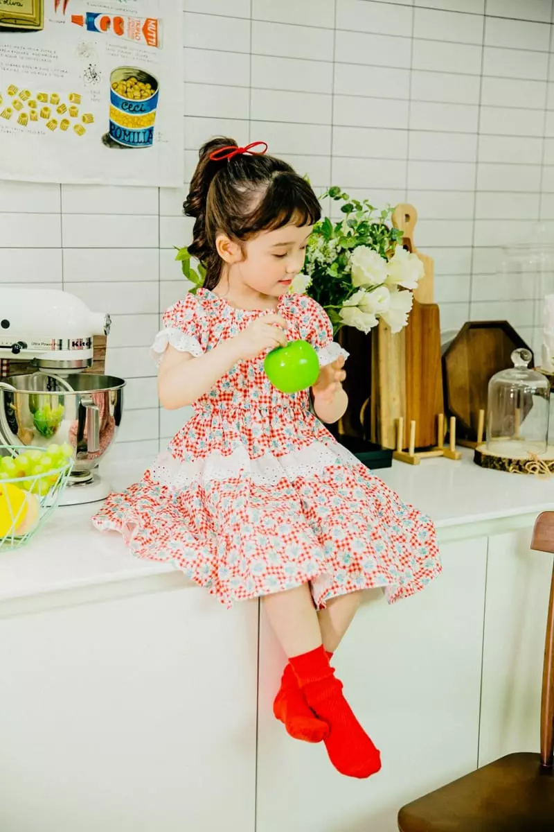 Pudding - Korean Children Fashion - #discoveringself - Flower One-piece - 4