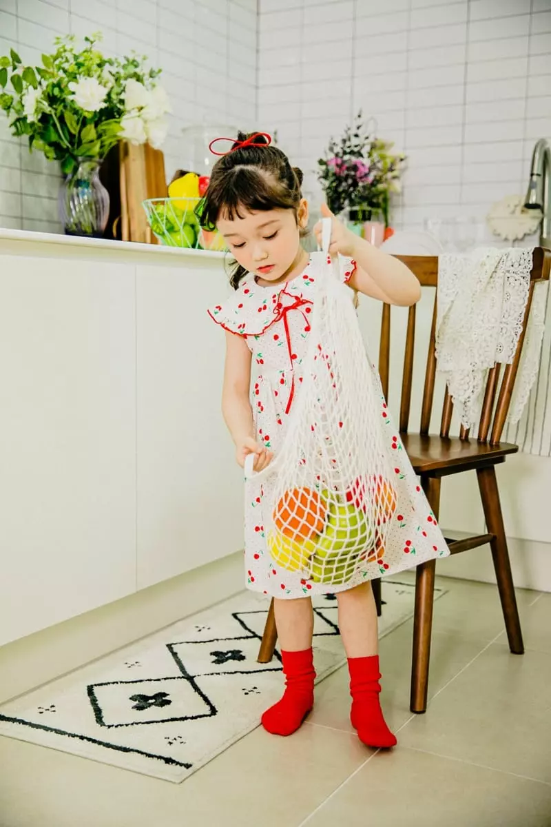 Pudding - Korean Children Fashion - #fashionkids - Cherry One-piece