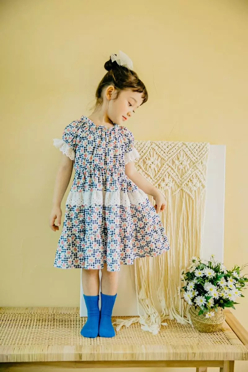 Pudding - Korean Children Fashion - #kidsshorts - Flower One-piece - 5