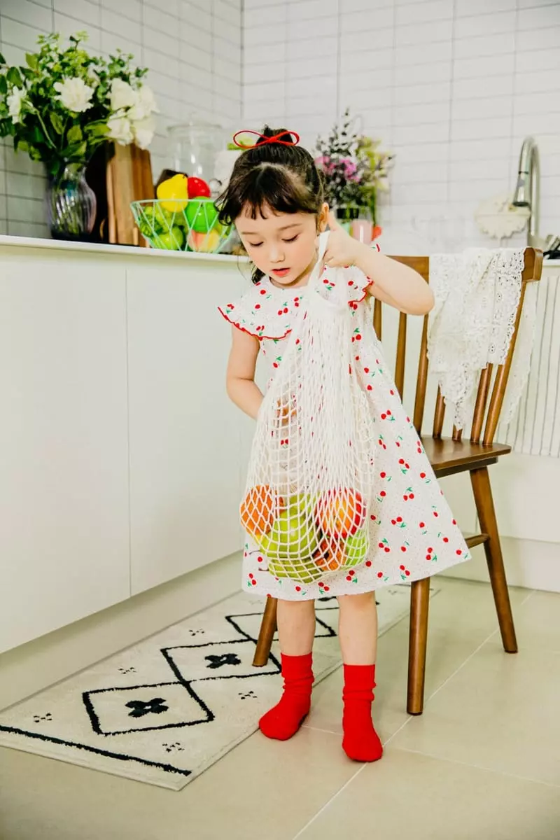 Pudding - Korean Children Fashion - #kidsshorts - Cherry One-piece - 2
