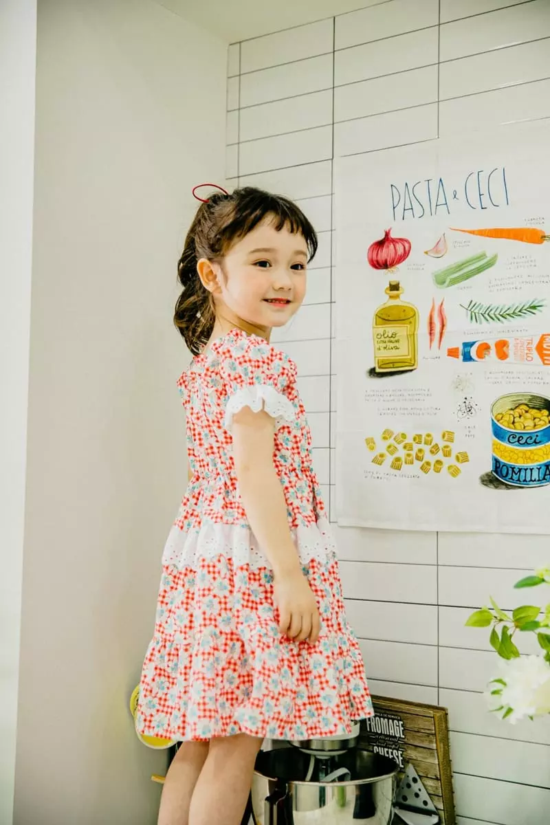 Pudding - Korean Children Fashion - #kidsstore - Flower One-piece - 6
