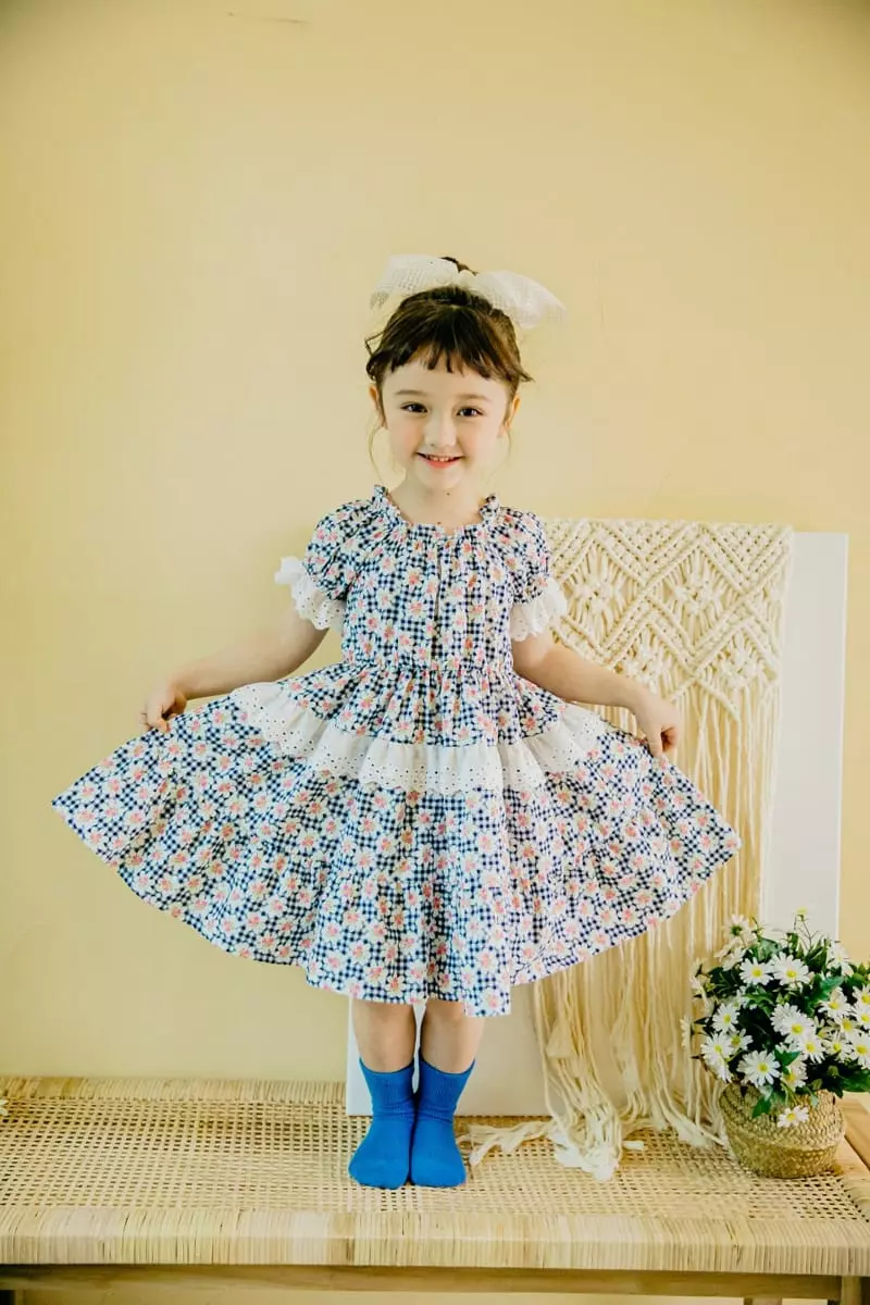 Pudding - Korean Children Fashion - #kidzfashiontrend - Flower One-piece - 7