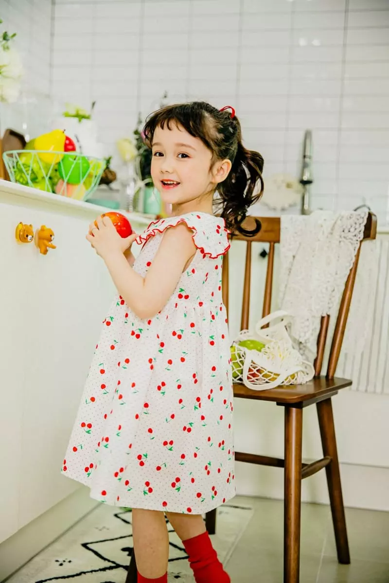 Pudding - Korean Children Fashion - #kidsstore - Cherry One-piece - 4