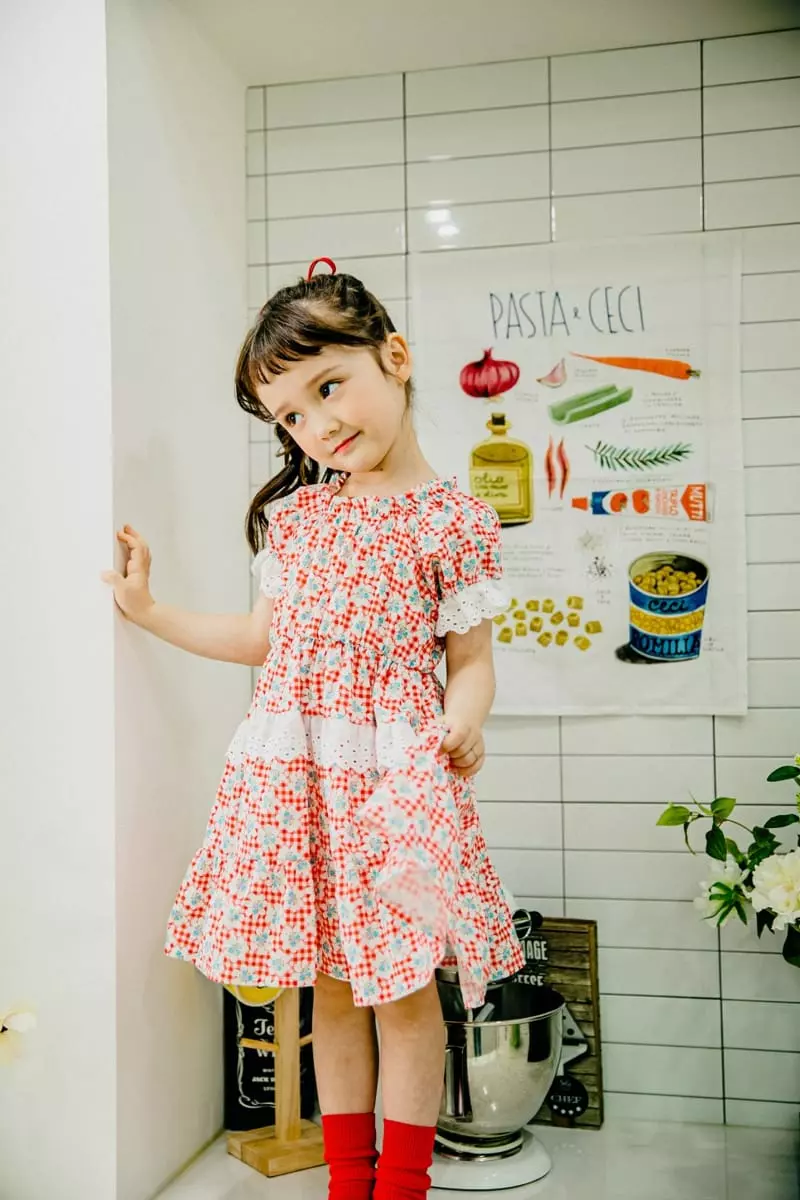 Pudding - Korean Children Fashion - #magicofchildhood - Flower One-piece - 10