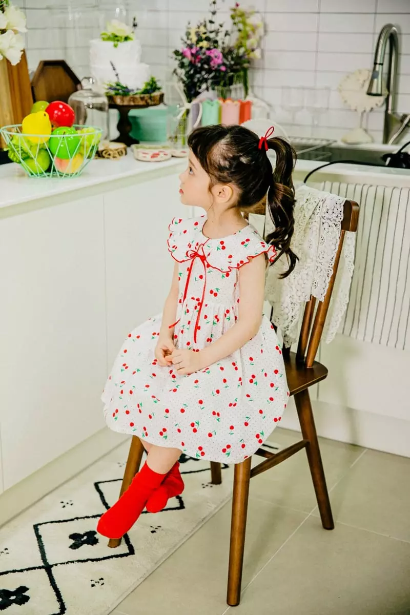 Pudding - Korean Children Fashion - #magicofchildhood - Cherry One-piece - 7