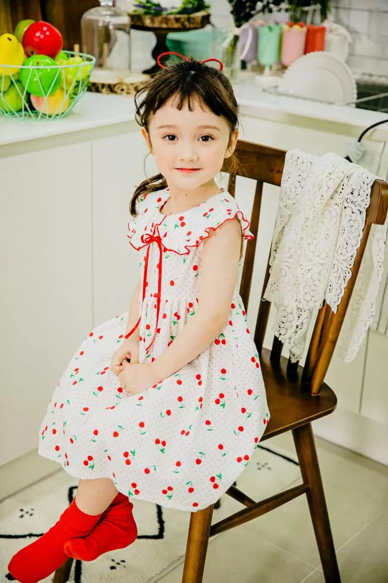 Pudding - Korean Children Fashion - #minifashionista - Cherry One-piece - 8