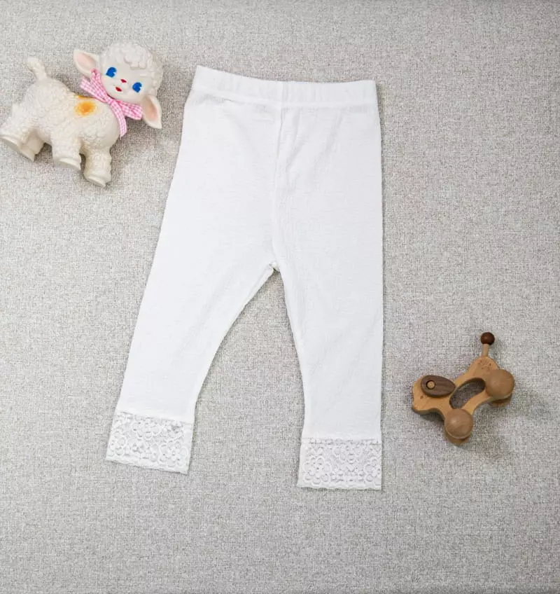 Pudding - Korean Children Fashion - #stylishchildhood - Lace Leggings - 3