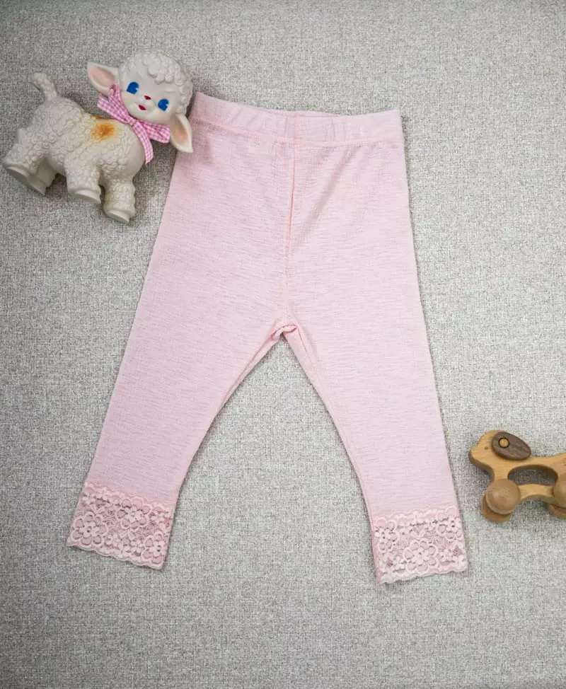 Pudding - Korean Children Fashion - #toddlerclothing - Lace Leggings - 2