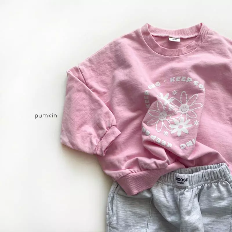 Pumkin - Korean Children Fashion - #designkidswear - Flower Sweatshirt - 2