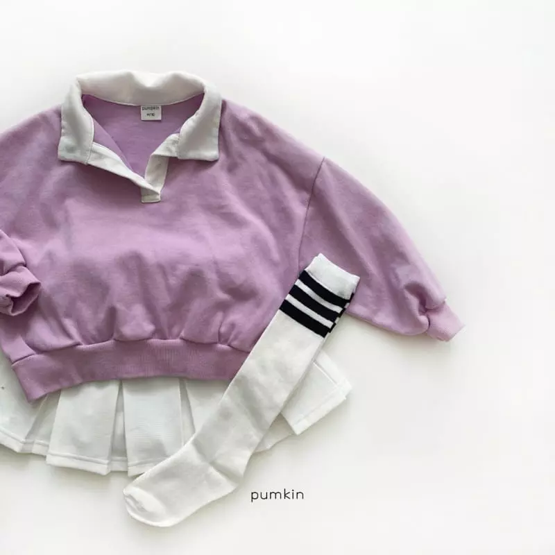 Pumkin - Korean Children Fashion - #designkidswear - Collar Sweatshirt