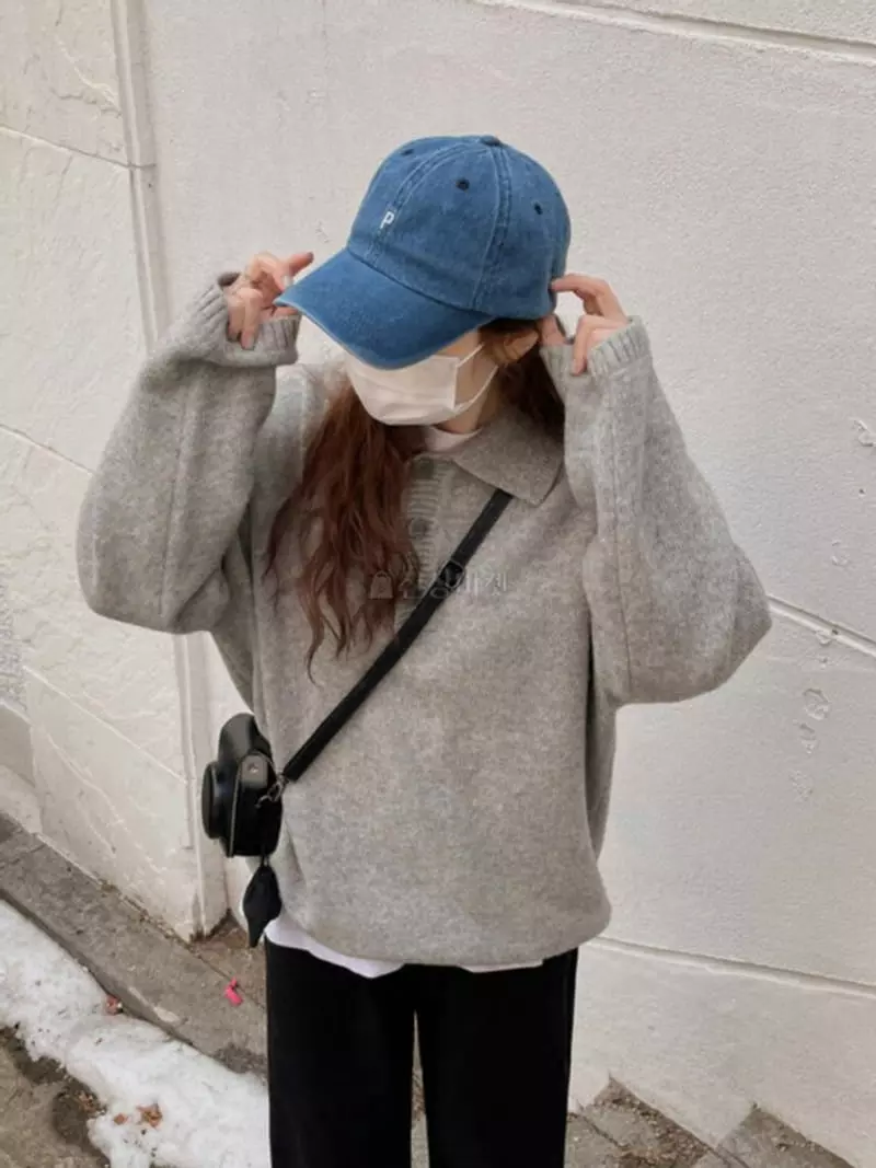 Recover - Korean Women Fashion - #momslook - Cashmere Collar Knit - 3