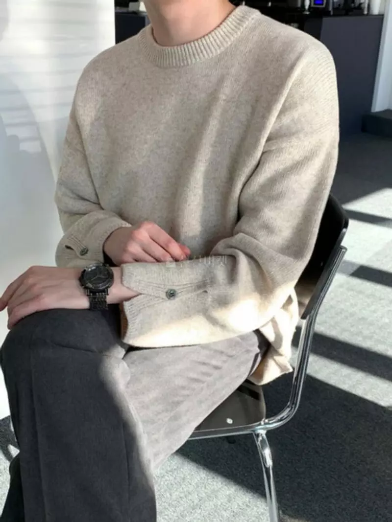 Recover - Korean Women Fashion - #momslook - Wool Sleeves Slit Knit - 3