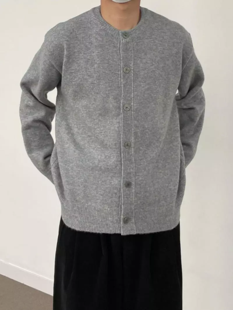 Recover - Korean Women Fashion - #restrostyle - Round Knit Cardigan - 3