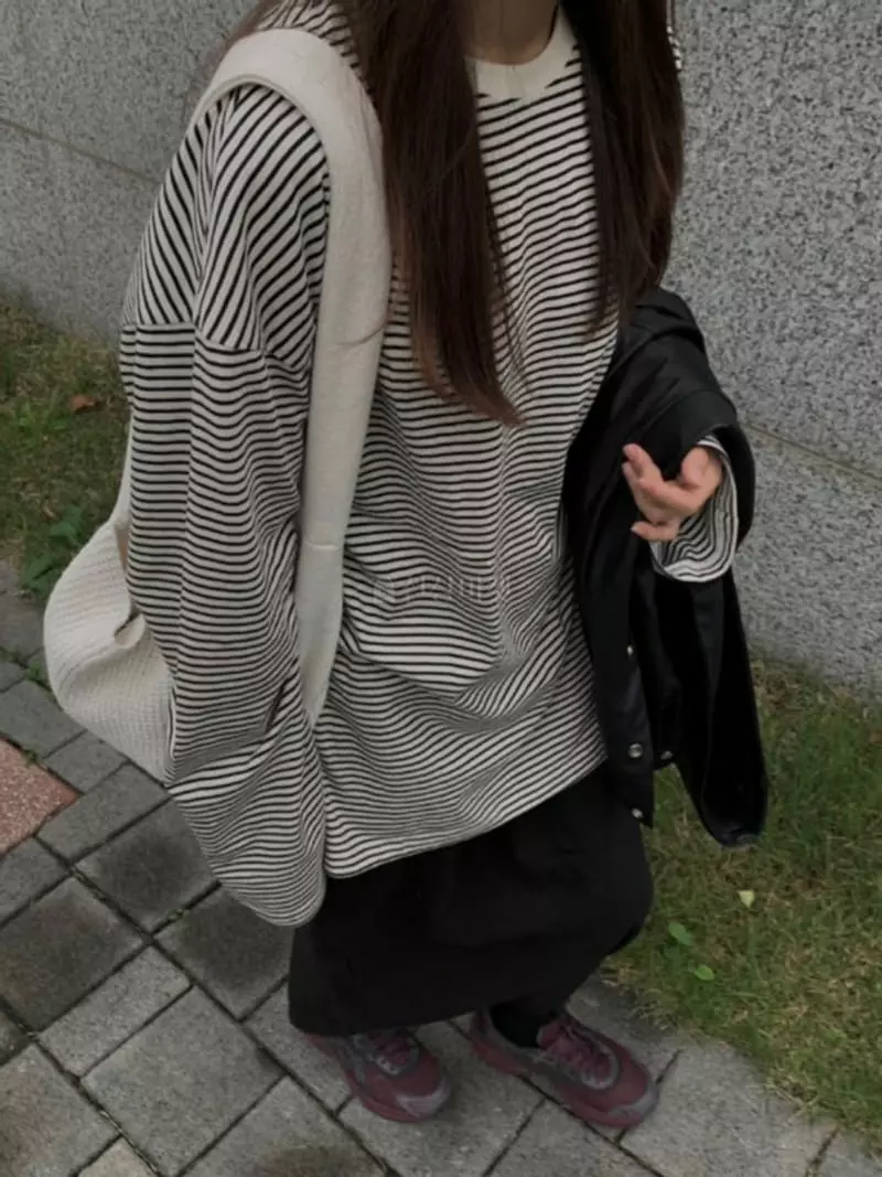 Recover - Korean Women Fashion - #restrostyle - Stripes Tee