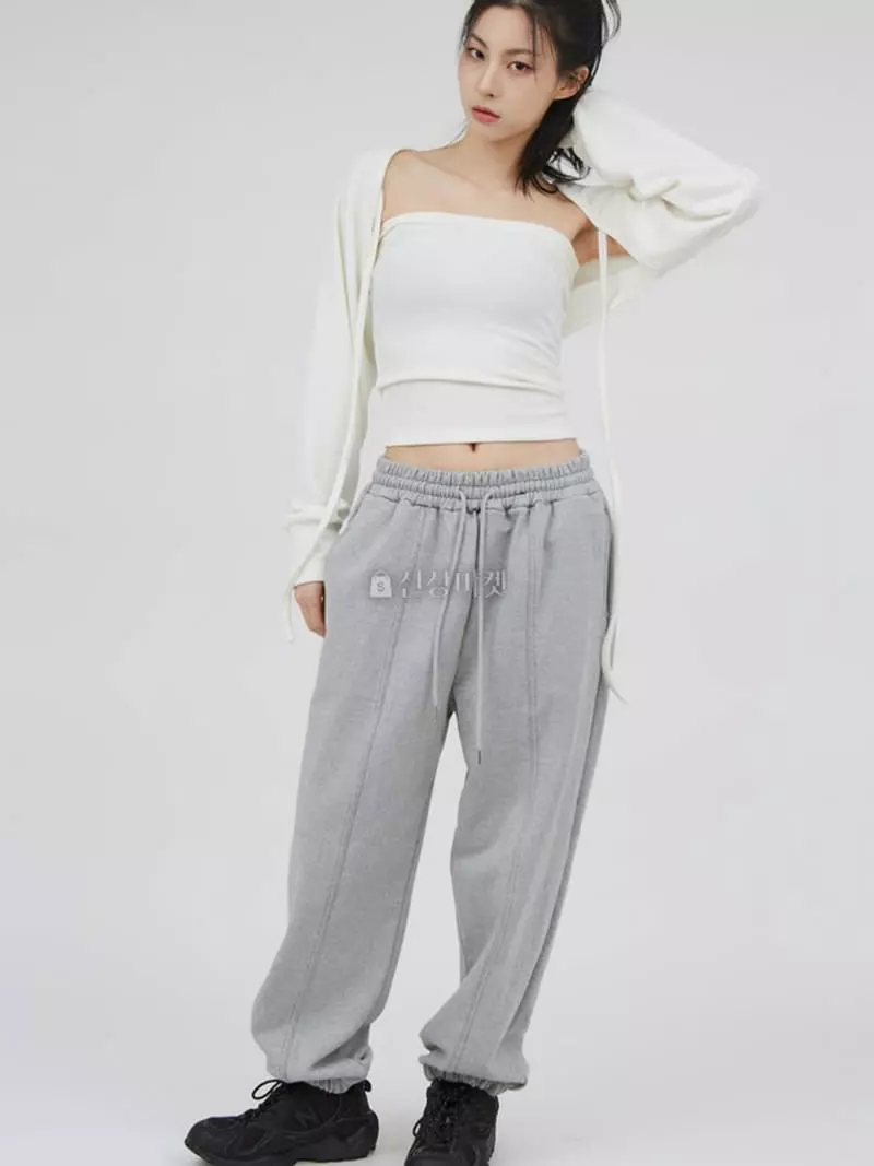 Recover - Korean Women Fashion - #restrostyle - Heavy Tery Jogger Pants - 5