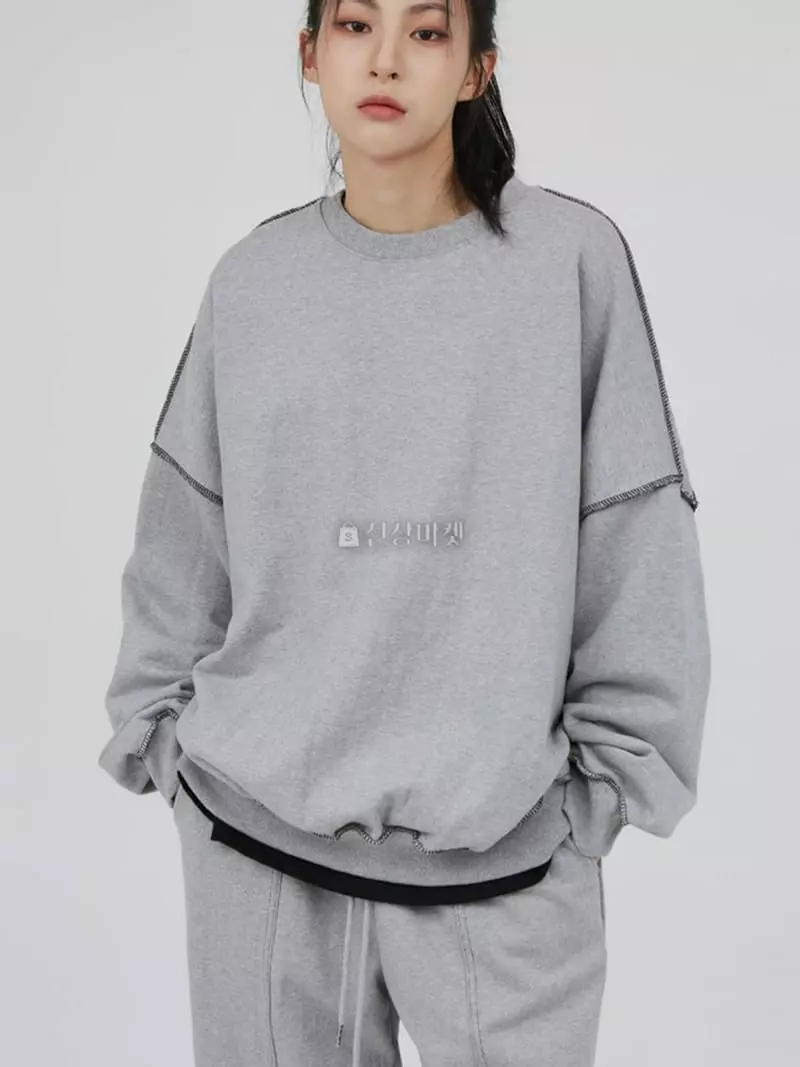 Recover - Korean Women Fashion - #pursuepretty - Heavy Stitch Sweatshirt - 4