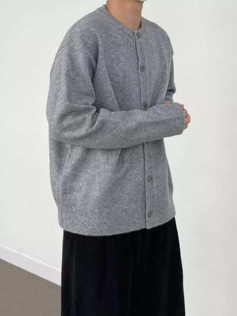 Recover - Korean Women Fashion - #restrostyle - Round Knit Cardigan - 4