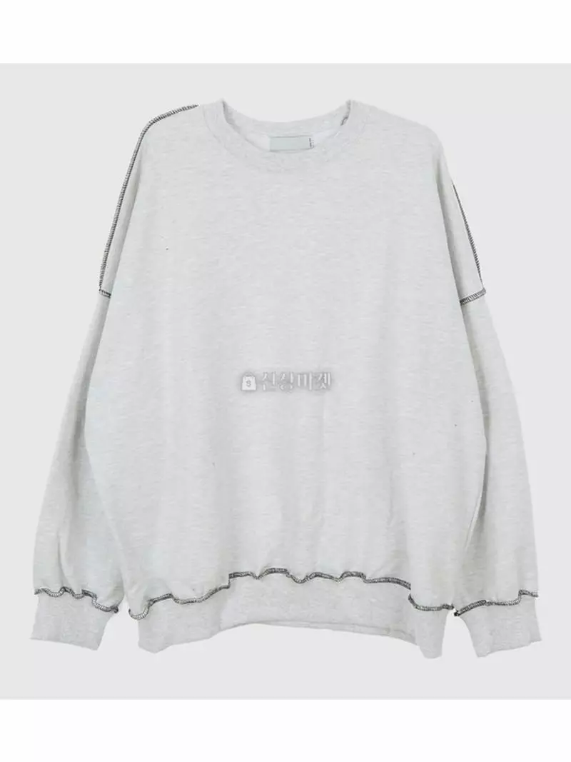 Recover - Korean Women Fashion - #romanticstyle - Heavy Stitch Sweatshirt - 5