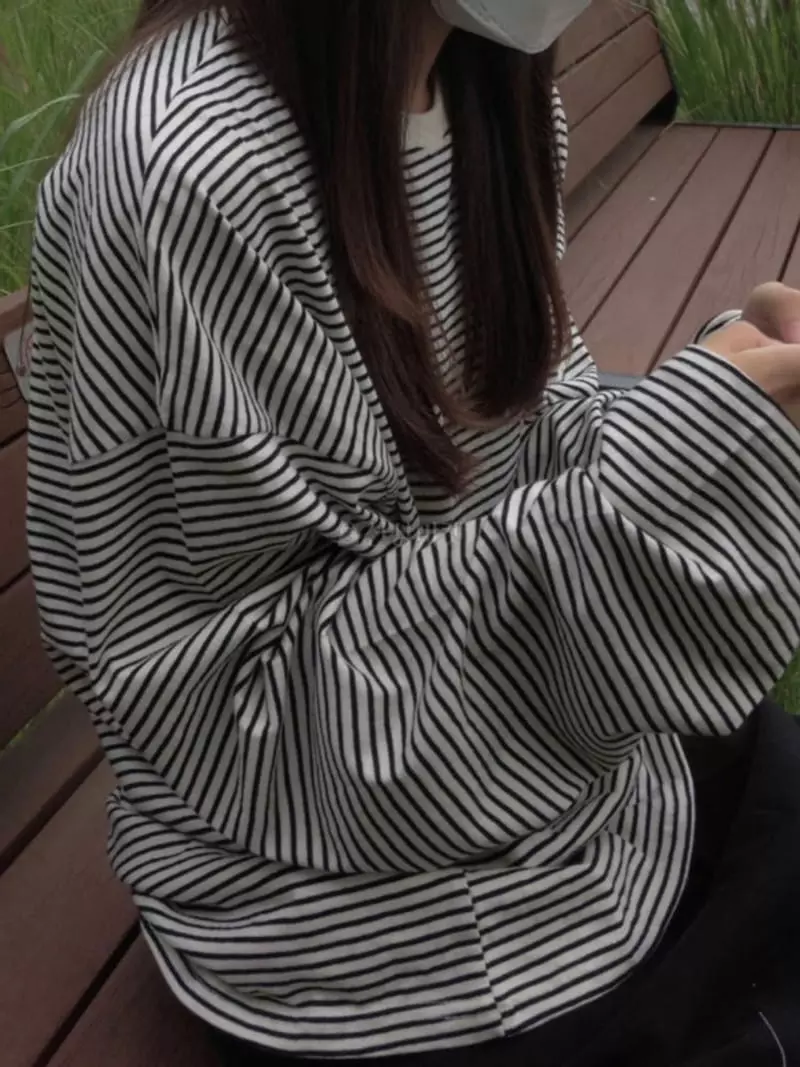 Recover - Korean Women Fashion - #shopsmall - Stripes Tee - 3
