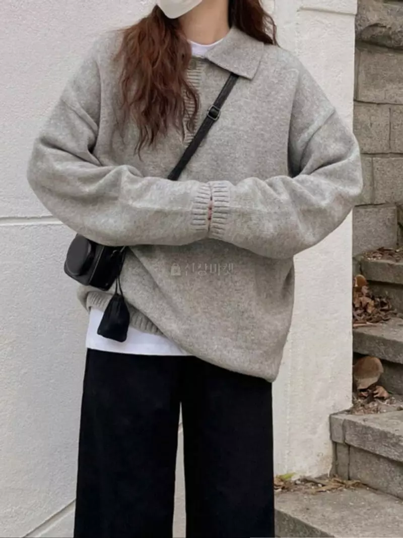 Recover - Korean Women Fashion - #womensfashion - Cashmere Collar Knit - 2